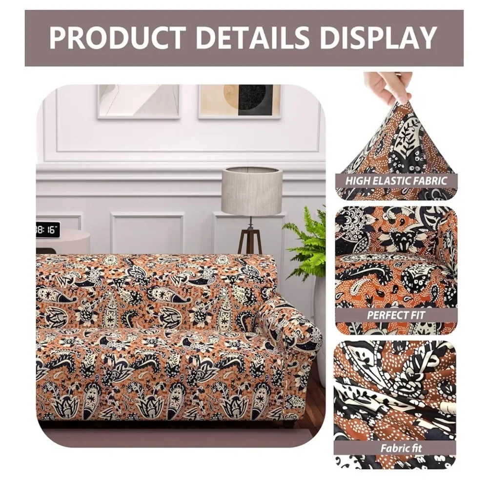 Stretch Couch Covers, Floral Printed Sofa Covers,2 Piece Armchair Slipcover  046